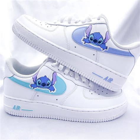 Custom Air Force Stitch From Lilo And Stitch Sneaker Shoe Trainers