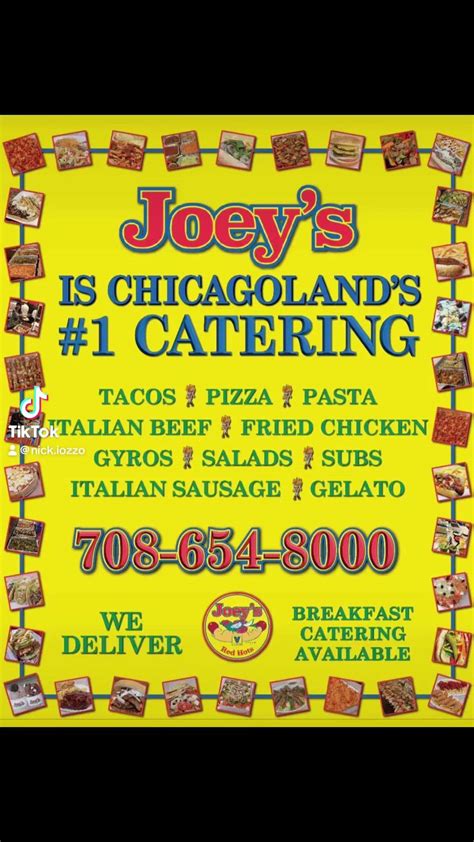 Menu At Joeys Red Hots Restaurant New Lenox