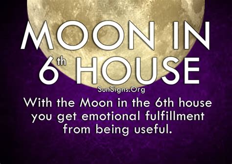 Moon In 6th House Meaning | Sun Signs