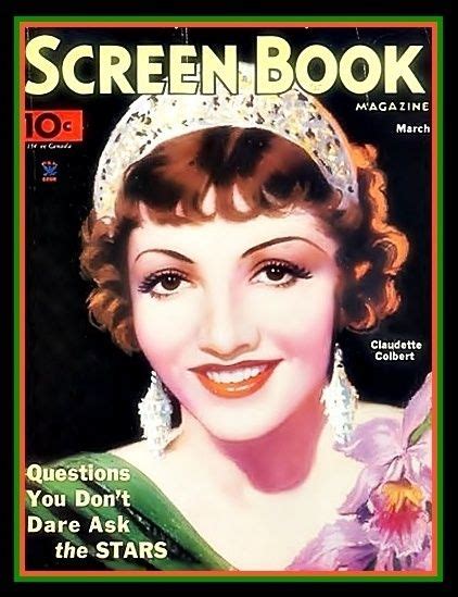 Claudette Colbert Movie Magazine Covers Claudette Colbert Vintage