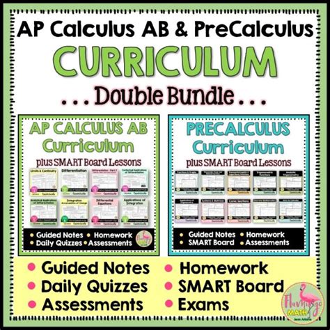 Ap Calculus Ab And Precalculus Curriculum Double Bundle Flamingo Math