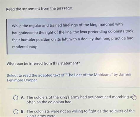 Solved Read The Statement From The Passage While The Regular And