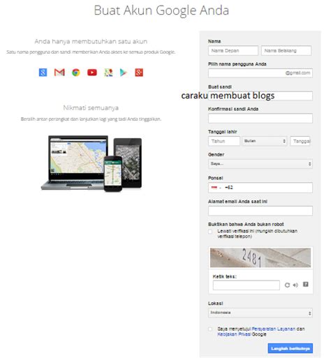 Tahapan Membuat Blog Bagi Pemula Cara Membuat Email Caraku Membuat Blogs
