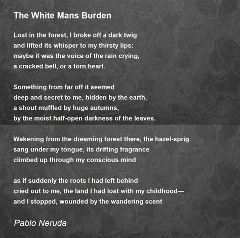 White Mans Burden Poem