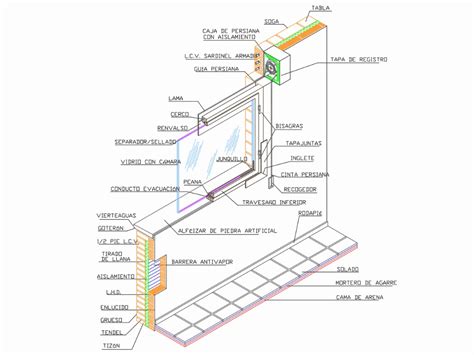 Detalle De Ventana En Autocad Descargar Cad Gratis Kb Bibliocad