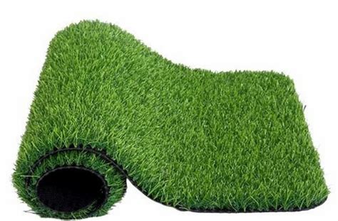 Plain PP Green Artificial Grass Mat For Outdoor Mat Size 2 5x4 Feet