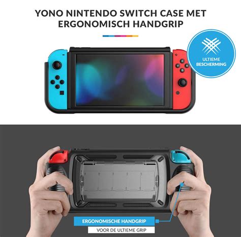 Yono Grip Case Cover Geschikt Voor Nintendo Switch Hoes Beschermhoes