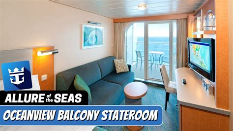 Allure Of The Seas Oceanview Large Balcony Stateroom Tour Review 4K