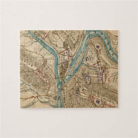 Vintage Harpers Ferry Civil War Map (1862) Jigsaw Puzzle | Zazzle