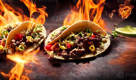 Mexican food delicious Tacos. 13757131 Stock Photo at Vecteezy