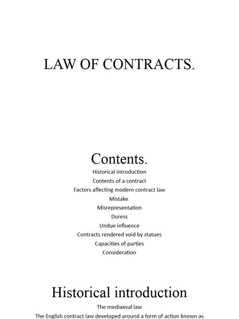 Law Of Contracts 1 Read Only Pdf Misrepresentation