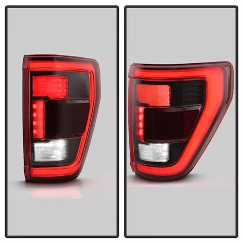 F 150 Black Appearance Package Oe Style Led Tail Light Chrome Housing Redclear Lens