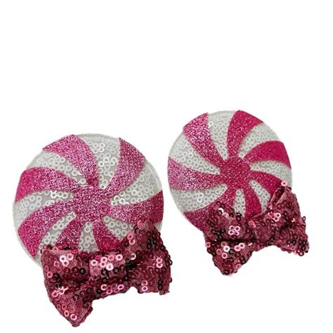 Disney Minnie Mouse Ears Hair Clips Sequins Bow Mickey Ear Hair