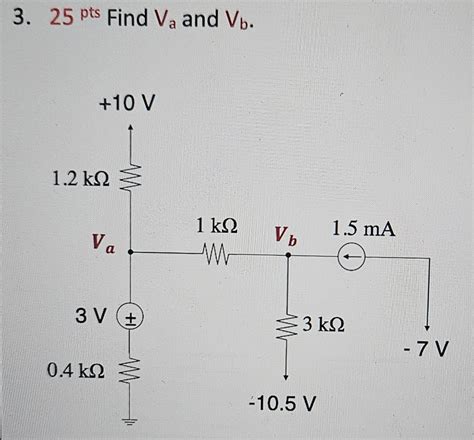 Solved 25pts Find Va And Vb Chegg