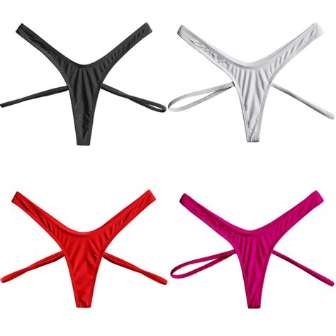 2019 New Sexy V Shape High Cut Mini Micro Thong Bikini Bottom Brief