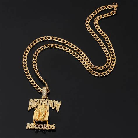 Death Row Records Chain Necklace Hip-hop Pendant 2pac Tupac - Etsy