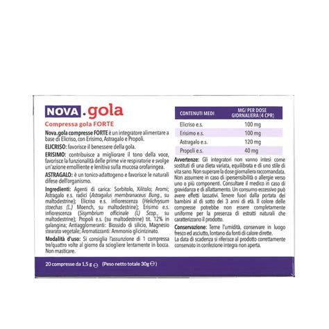 Nova Gola Forte 20 Compresse A Solo 4 38 Parafarmacia It Gli