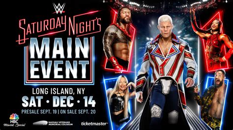 WWE Confirma Datas Dos Saturday Night S Main Events De 2025