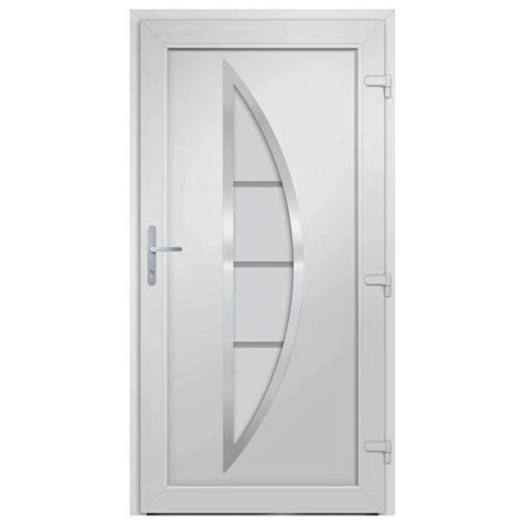 LEX Porte d entrée Blanc 98x200 cm PVC Qqmora TGY1219 Cdiscount