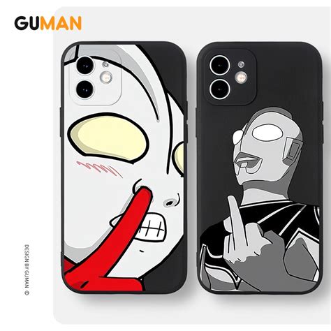 Guman Soft Silicone Matching Couple Set Cute Funny Shockproof Casing