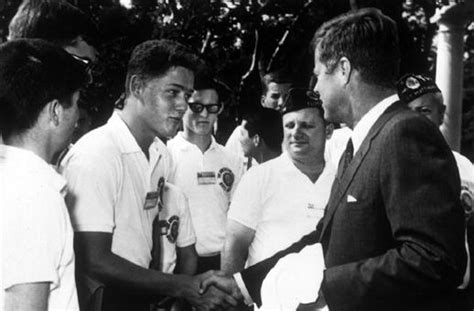 A Young Bill Clinton Meeting John F Kennedy At The White House In 1963