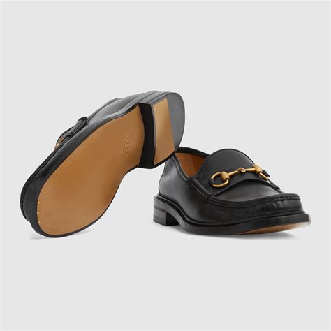 Mocasín para hombre de Horsebit inpiel negra GUCCI MX