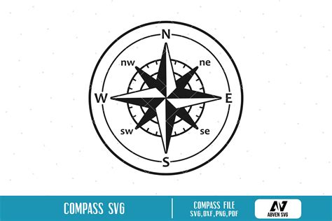 Compass Svg Compass Dial Svg True North Svg Compass Clip - Etsy