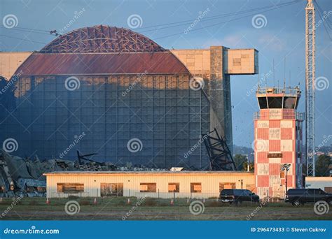 TUSTIN, CALIFORNIA - 7 NOV 2023: the MCAS Tustin Blimp Hangar on Fire ...