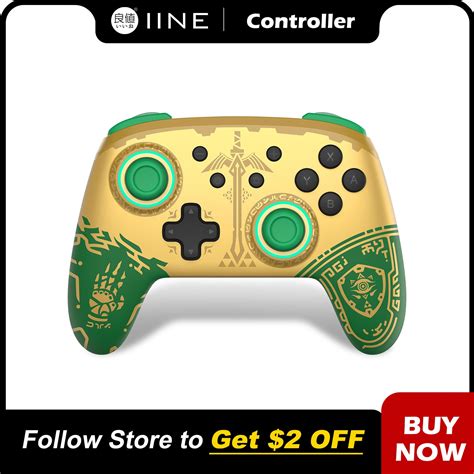 Iine Golden Green Wireless Wake Up Nfc Controller Compatible Nintendo Switcholed Aliexpress