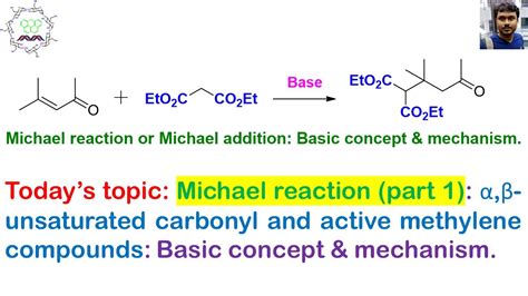 Michael Addition Reaction Part 1 Basic Concept And Complete Reaction