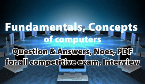 Basic Computer Fundamentals Concepts Based Notes Mcq Pdf