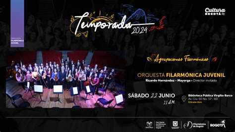 Conciertos de la Filarmónica gratis este 22 de junio 2024 Bogota gov co