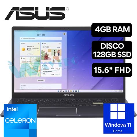 Asus Laptop Consumo Intel Celeron Ram 4gb Ddr4 2400 128gb Ssd Windows 11 Home 90nb0q64