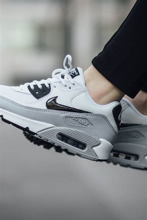 The Stunning NIKE Air Max 90 Essential in White & Grey | SOLETOPIA