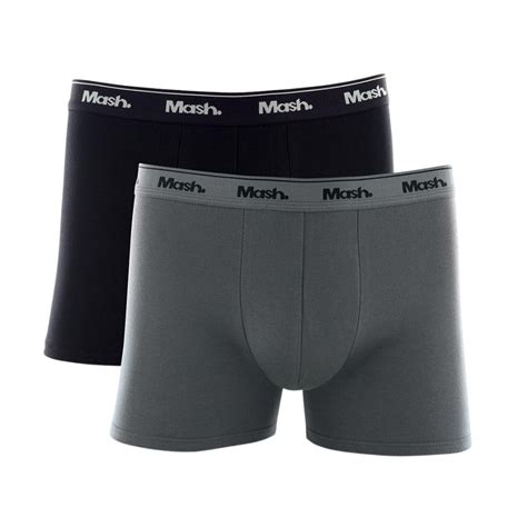 Kit 2 Cuecas Mash Boxer Box Masculina De Cotton Lisa Original