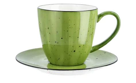 Peill Putzler Kaffeetasse Genua Grün Weiß Kaffeetasse