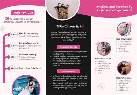 How To Create A Beauty Salon Brochure