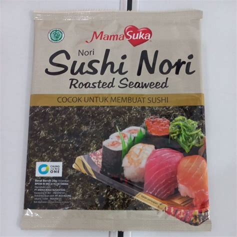 Jual Mamasuka Nori Sushi Nori Roasted Seaweed Isi Lembar G