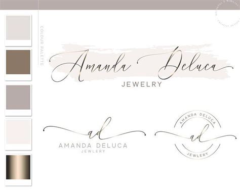 The Logo For Amanda Deluca Jewelry Which Has Been Designed By Hand