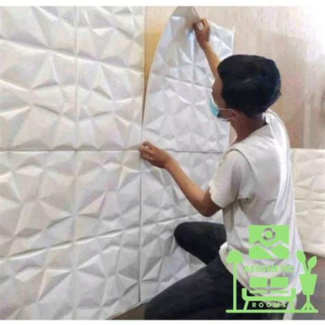 Jual Wallfoam D Diamond X Cm Tebal Mm Wallpaper Premium D