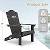 Amazon Lue Bona Adirondack Chairs Set Of Black Poly Adirondack