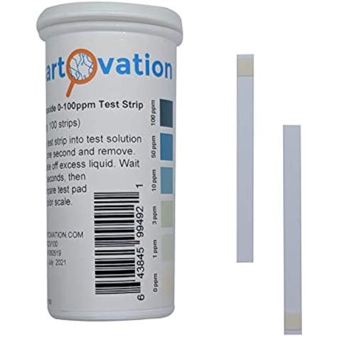 Peroxide Test Strips Low Level Ppm Vial Of Industrial