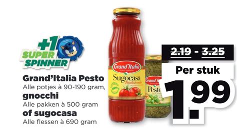 Grand Italia Pesto Gnocchi Of Sugocasa Aanbieding Bij Plus