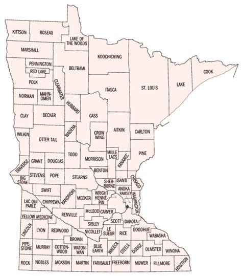 Map Of Mn Counties | Color 2018