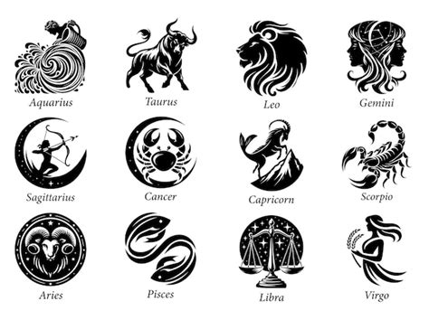 Colecci N De Signos Del Zodiaco Plano Vector Premium