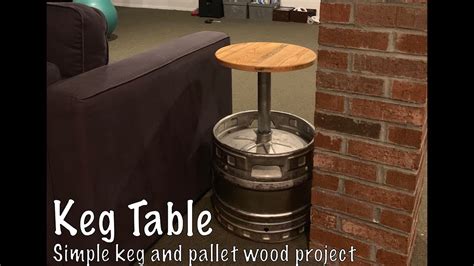 Keg Table Keg And Pallet Wood Project Youtube