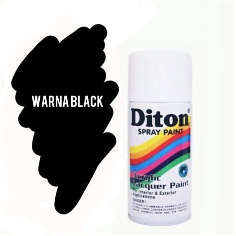 Jual Cat Semprot Pylok Pilok Pilox Diton Cc Warna Black Hitam Doff