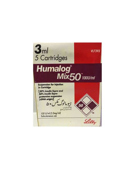 Humalog Refill 50mix Cartridges Time Medical