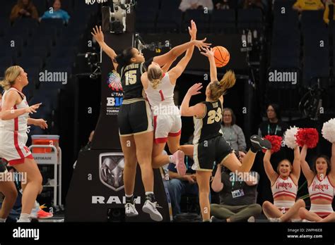 Minneapolis Minnesota Usa 7th Mar 2024 Nebraska Cornhuskers Guard Jaz Shelley 1 Fouled By