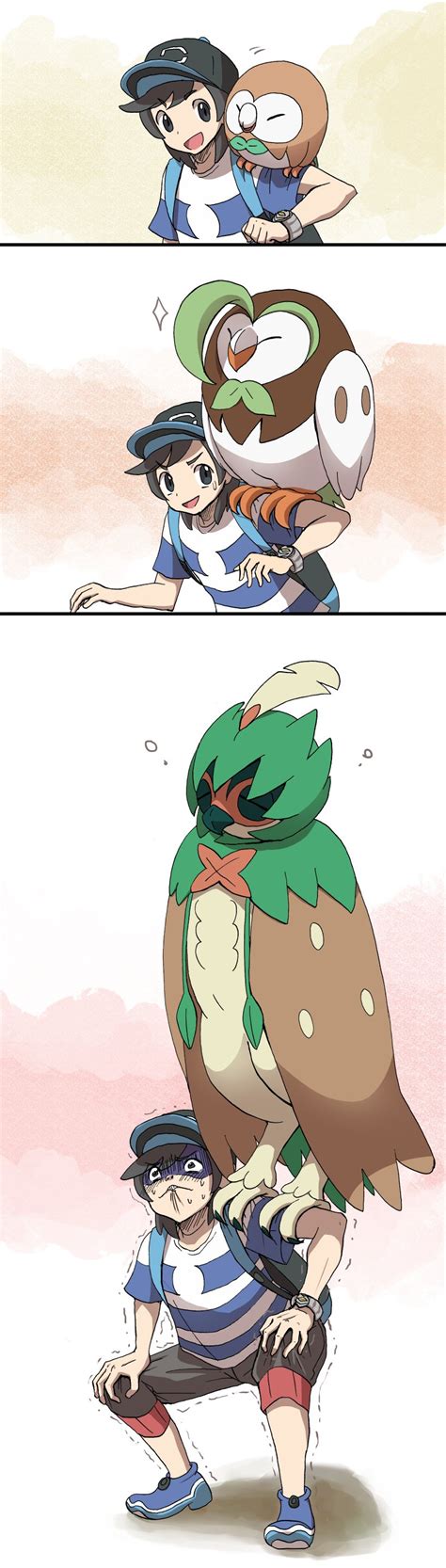 Rowlet Elio Decidueye And Dartrix Pokemon And 1 More Drawn By